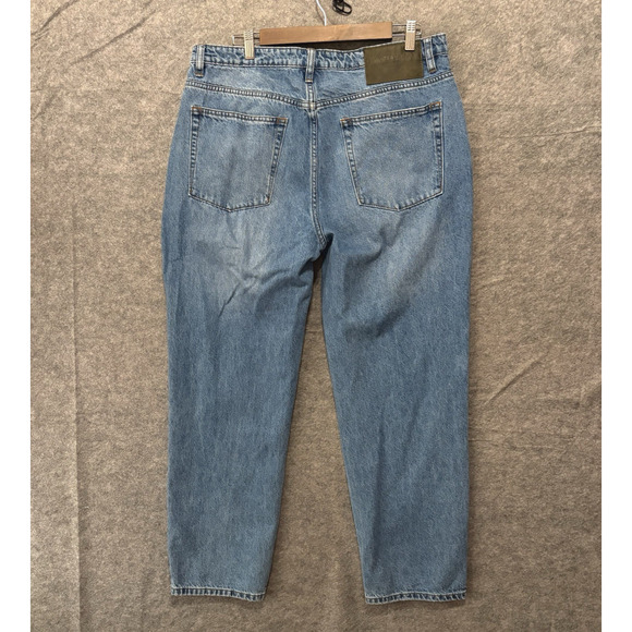 One Teaspoon Awesome Baggies Jeans Womens Sz 34 Blue Distressed High Waist - Picture 2 of 8